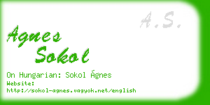 agnes sokol business card